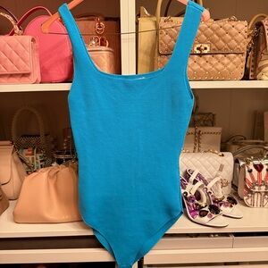 Zara Knit Blue Bodysuit